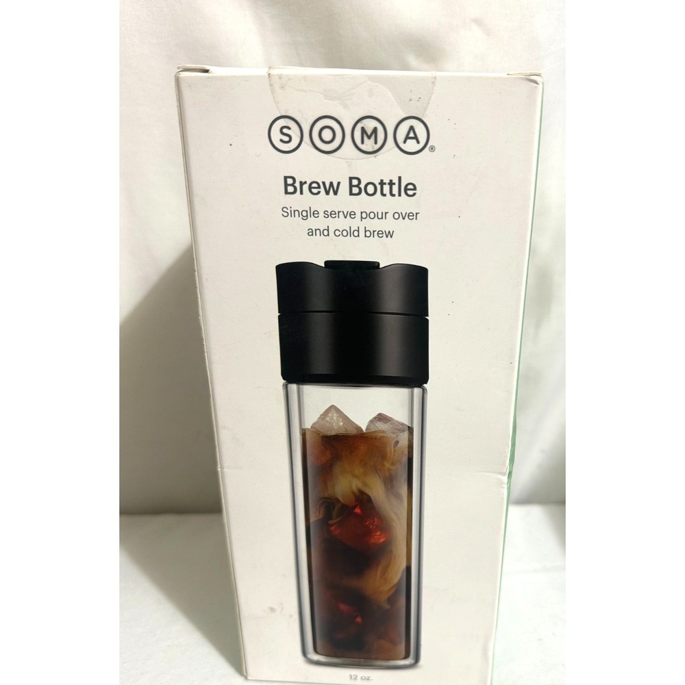 Soma Brew Bottle Single Serve Pour‎ Over Hot and Cold Brew 12oz Capacity